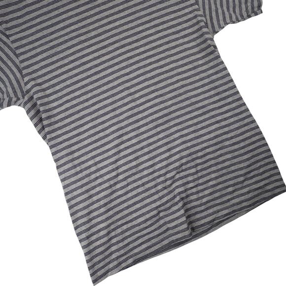 Vintage Tee Jays USA Made Striped Single Stitched Classic T Shirt - Picture 3 of 8